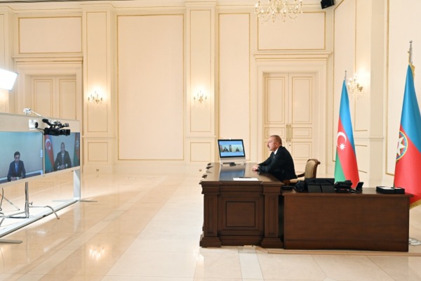Prezident İlham Əliyev Fərid Qayıbovu gənclər və idman naziri təyin olunması ilə əlaqədar videoformatda qəbul edib
